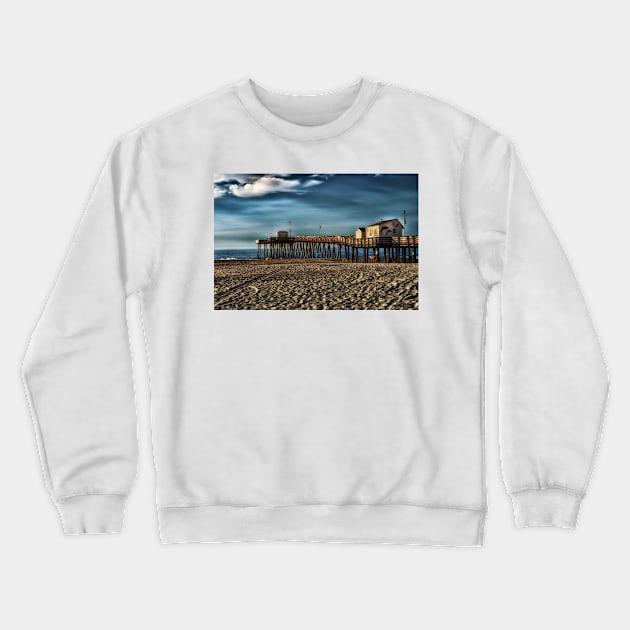 Fishing Club Pier - Ocean City NJ Crewneck Sweatshirt by JimDeFazioPhotography